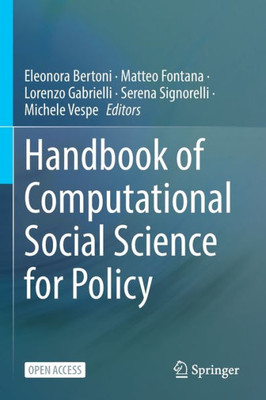 Handbook Of Computational Social Science For Policy