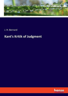 Kant's Kritik Of Judgment