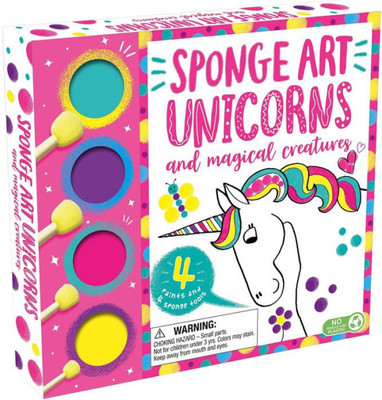 Unicorn Sponge Art: With 4 Sponge Tools And 4 Jars Of Paint