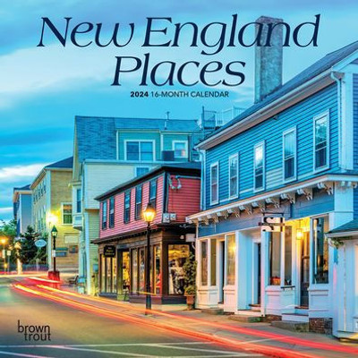 New England Places | 2024 7 X 14 Inch Monthly Mini Wall Calendar | Browntrout | Usa United States Of America Scenic Nature