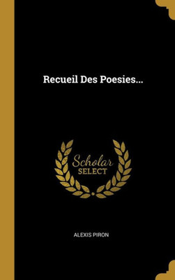 Recueil Des Poesies... (French Edition)
