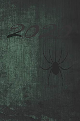 Grand Fantasy Designs: 2020 calligraphy Gothic spider dark green - Notebook 6x9 dot grid