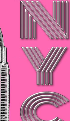 New York City Chrysler Building pink Drawing Writing creative blank journal: Hot Pink New York City Chrysler Building creative drawing journal