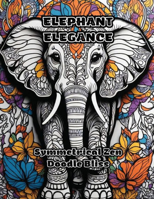 Elephant Elegance: Symmetrical Zen Doodle Bliss