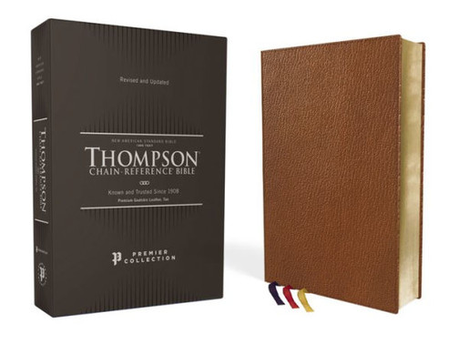 NASB, Thompson Chain-Reference Bible, Premium Goatskin Leather, Premier Collection, Tan, 1995 Text, Black Letter, Art Gilded Edges, Comfort Print (The Premier Collection)