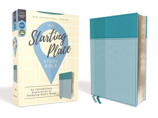 NIV, Starting Place Study Bible (An Introductory Study Bible), Leathersoft, Teal, Thumb Indexed, Comfort Print: An Introductory Exploration of Studying God's Word