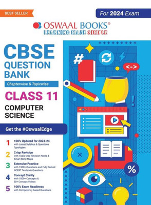 Oswaal CBSE Chapterwise & Topicwise Question Bank Class 11 Computer Science Book (For 2023-24 Exam)