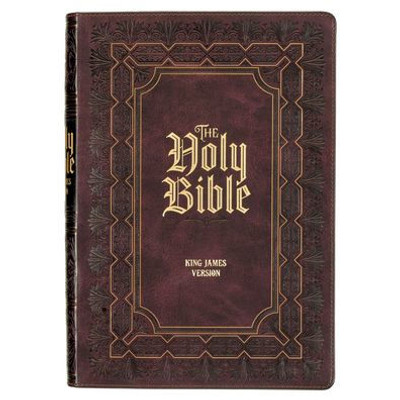 KJV Holy Bible, Super Giant Print Faux Leather Red Letter Edition - Ribbon Marker, King James Version, Burgundy