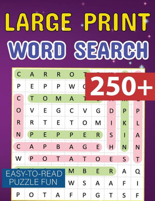 Word Search Book for Adults with Solution: Relaxing Word Search Book for Adults 250 Word Puzzles for Adults Teens and Seniors