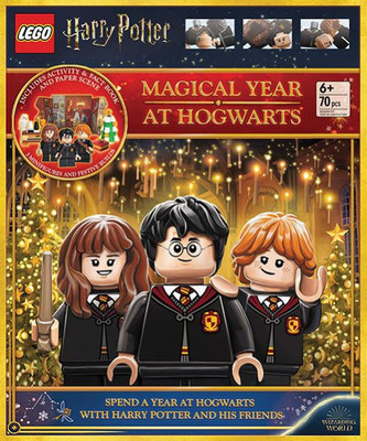 LEGO(R) Harry Potter(TM) Magical Year at Hogwarts: Christmas Activity Book with Fun Facts, Play Scene, Basic Brick Kit, and 3 LEGO(R) Minifigures to Inspire Imagination and Creativity!