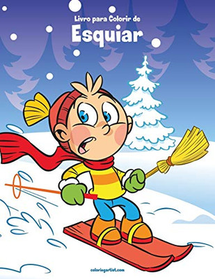 Livro para Colorir de Esquiar (Portuguese Edition)