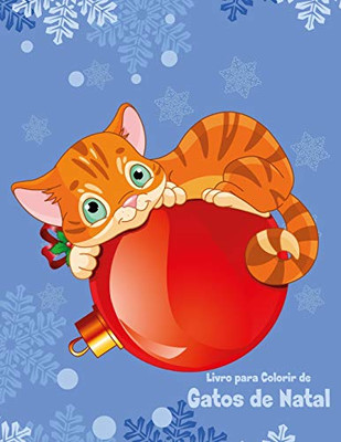 Livro para Colorir de Gatos de Natal (Portuguese Edition)