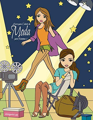 Livro para Colorir de Moda para Meninas 1 (Portuguese Edition)