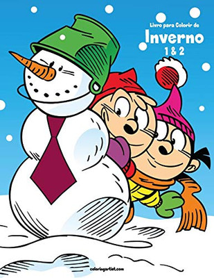Livro para Colorir de Inverno 1 & 2 (Portuguese Edition)