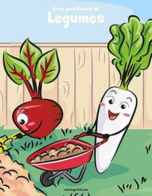 Livro para Colorir de Legumes (Portuguese Edition)