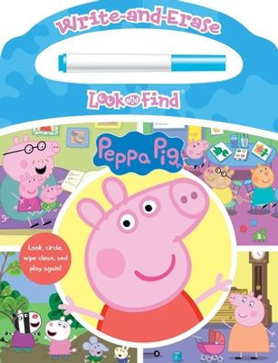 Peppa Pig - Write-And-Erase Look And Find - Wipe Clean Learning Board - Pi Kids
