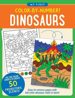 Color-By-Number! Dinosaurs (50 Unique, One-Sided Designs)