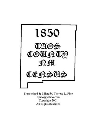 1850 Taos County, NM Census with Index