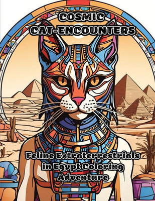 Cosmic Cat-Encounters: Feline Extraterrestrials In Egypt Coloring Adventure