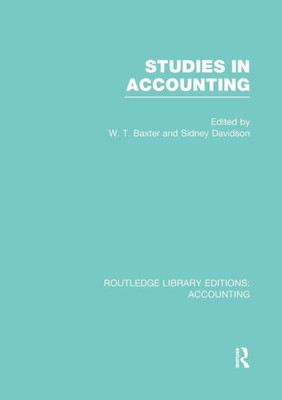 Studies In Accounting (Routledge Library Editions: Accounting)