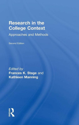 Research In The College Context: Approaches And Methods
