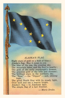 Vintage Journal Alaskan Flag And Poem (Pocket Sized - Found Image Press Journals)