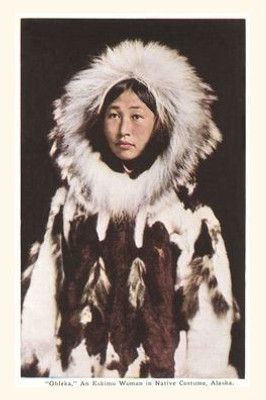 Vintage Journal "Obleka" Indigenous Alaskan Woman In Native Costume (Pocket Sized - Found Image Press Journals)