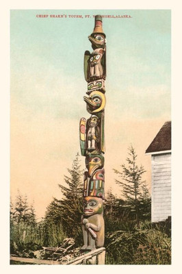 Vintage Journal Chief Shake's Totem, Ft. Wrangell, Alaska (Pocket Sized - Found Image Press Journals)