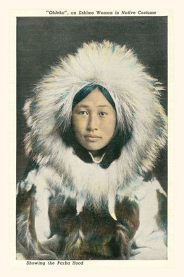 Vintage Journal Obleka, Indigenous Alaskan Woman In Native Costume (Pocket Sized - Found Image Press Journals)