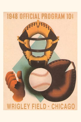 Vintage Journal Wrigley Field Poster With Phantom Catcher (Pocket Sized - Found Image Press Journals)