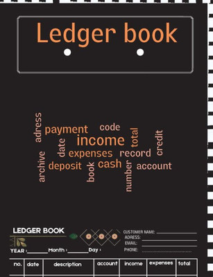 Ledger Book: A Complete Expense Tracker Notebook, Expense Ledger, Bookkeeping Record Book For Small Business Or Personal Use - Ledger Books For Bookkeeping