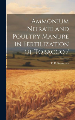 Ammonium Nitrate And Poultry Manure In Fertilization Of Tobacco /