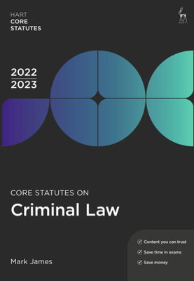 Core Statutes On Criminal Law 2022-23 (Hart Core Statutes)