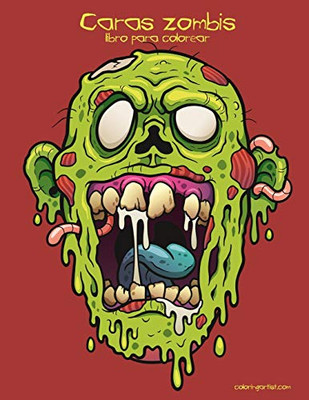 Caras zombis libro para colorear (Spanish Edition)
