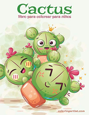 Cactus libro para colorear para niños (Spanish Edition)