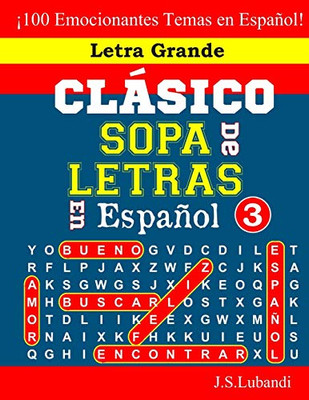 CLÁSICO SOPA De LETRAS En Español; 3 (Sopa De Letras En Español: Serie Clásica) (Spanish Edition)