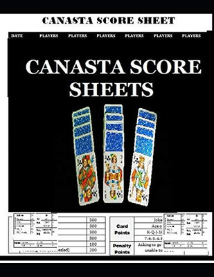 Canasta Score Sheets: 8.5 x 11 Canasta Game Record Keeper Book