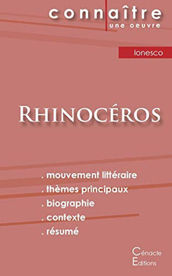 Fiche de lecture Rhinocéros de Eugène Ionesco (analyse littéraire de référence et résumé complet) (French Edition)
