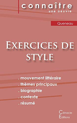 Fiche de lecture Exercices de style de Raymond Queneau (Analyse littéraire de référence et résumé complet) (French Edition)