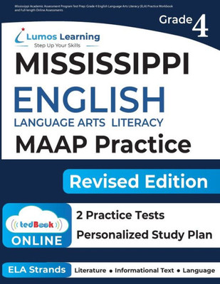 Grade 4 English Language Arts Literacy (Ela) Practice Workbook And Full-Length Online Assessments: Maap Study Guide