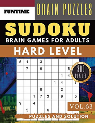 Hard Sudoku: Jumbo 300 SUDOKU hard to extreme puzzle books with answers brain games for adults Activity book (hard sudoku puzzle books Vol.63)