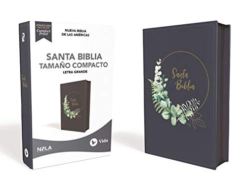 Nbla Santa Biblia Ultrafina, Tamaño Compacto, Leathersoft, Azul Grisáceo, Con Cierre, Edición Letra Roja (Spanish Edition)