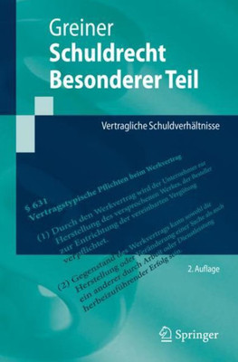 Schuldrecht Besonderer Teil: Vertragliche Schuldverhältnisse (Springer-Lehrbuch) (German Edition)