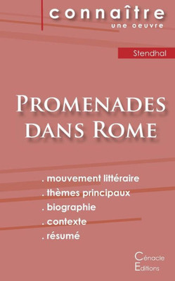 Fiche De Lecture Promenades Dans Rome (Analyse Littéraire De Référence Et Résumé Complet) (French Edition)