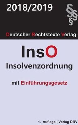 Insolvenzordnung: Inso Mit Einführungsgesetz (German Edition)