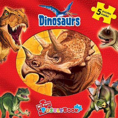 Phidal  The World Of Dinosaurs My First Puzzle Book - Jigsaw Book For Kids Children Toddlers Ages 3 And Up Preschool Educational Learning - Gift For Easter, Holiday, Christmas, Birthday