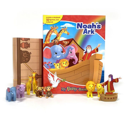Phidal - Noah's Ark My Busy Books - 10 Figurines And A Playmat