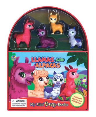 Phidal - Llamas And Alpacas My Mini Busy Book For Kids, Children To Play - Includes 4 Figurines With Foldable Play Board And Storybook, Portable And Travel Ready