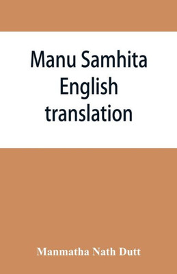Manu Samhita : English Translation