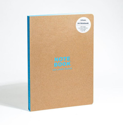 Kraft and Blue A4 Notebook : Large Format Hardcover A4 Style Notebook with Special Features